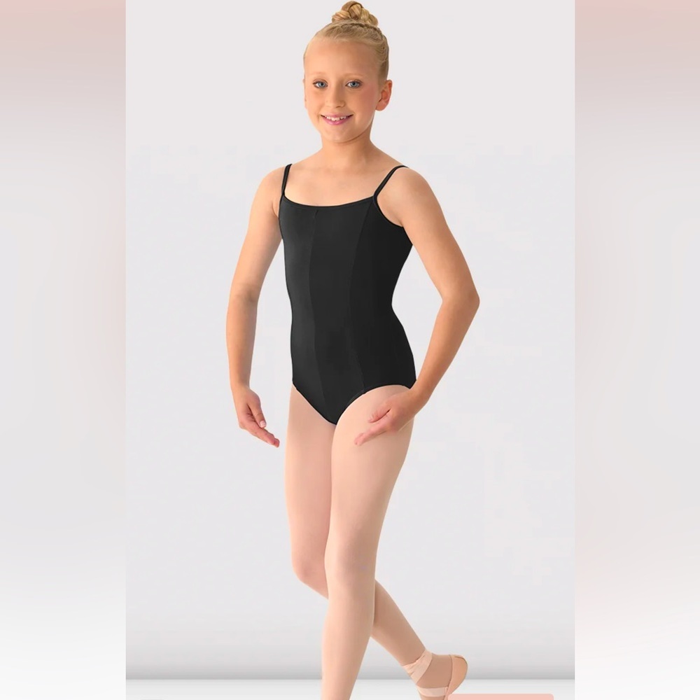 Mirella Girls Black Leotard. Size 8-10.
